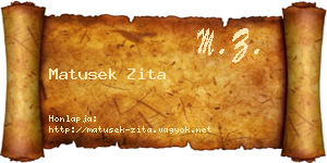 Matusek Zita névjegykártya